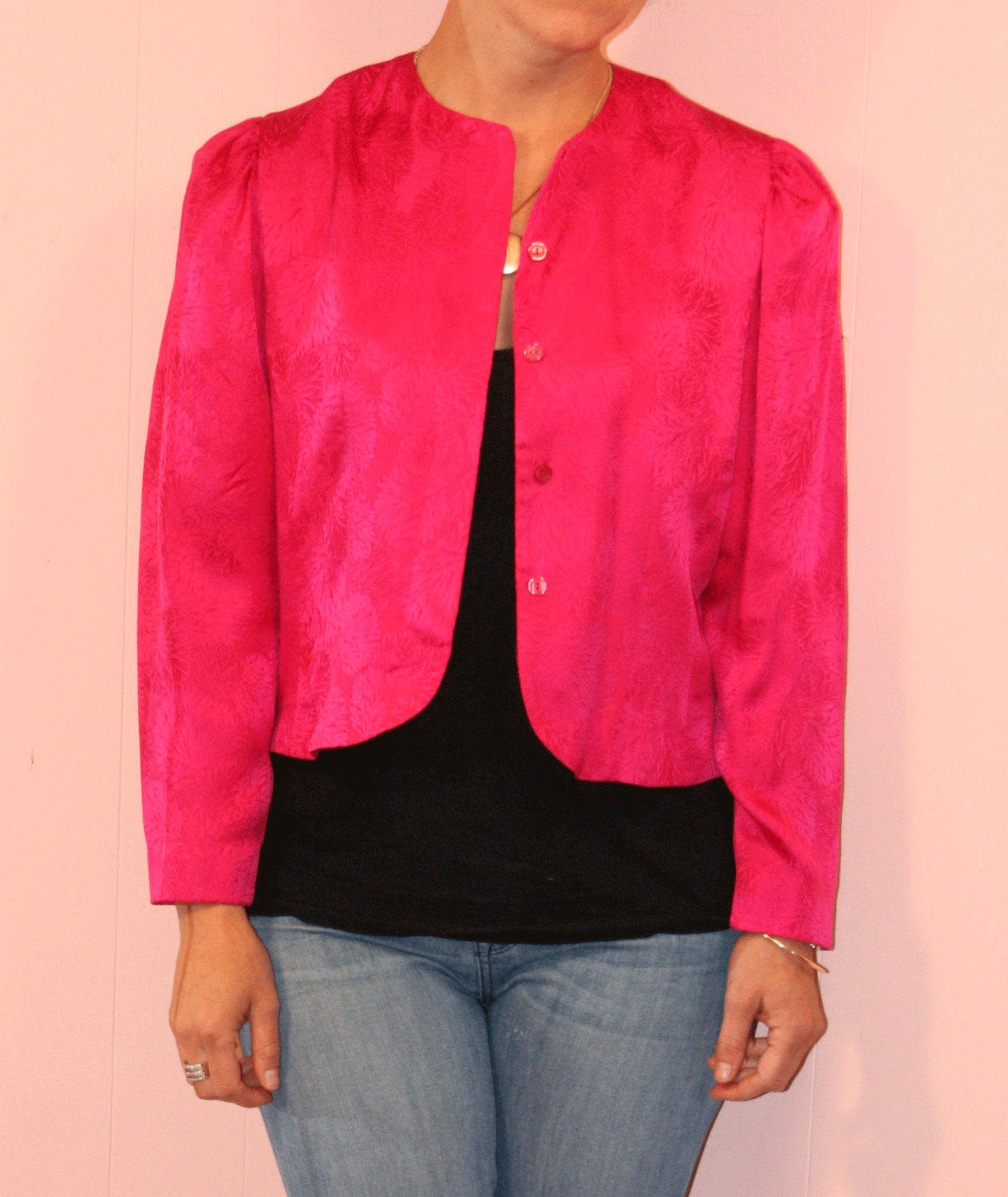 Silk Dress/ Suit/ HOT PINK/ Nordstrom/ Size 10 petite