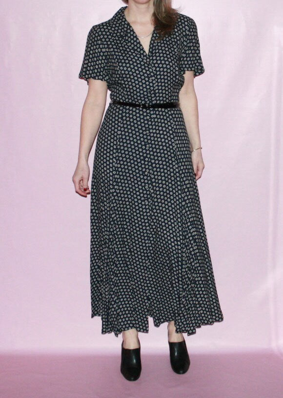Grunge Floral Maxi Dress