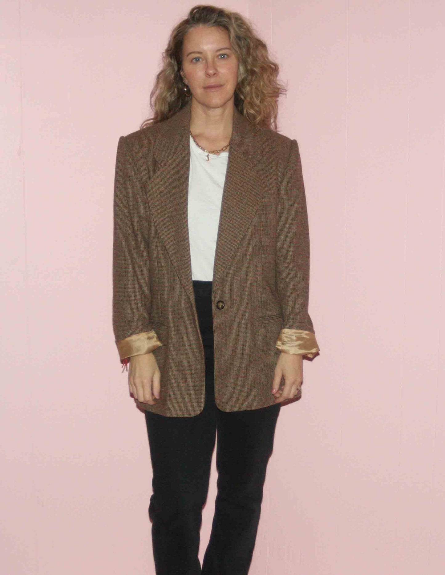 Gingham Oversized Blazer