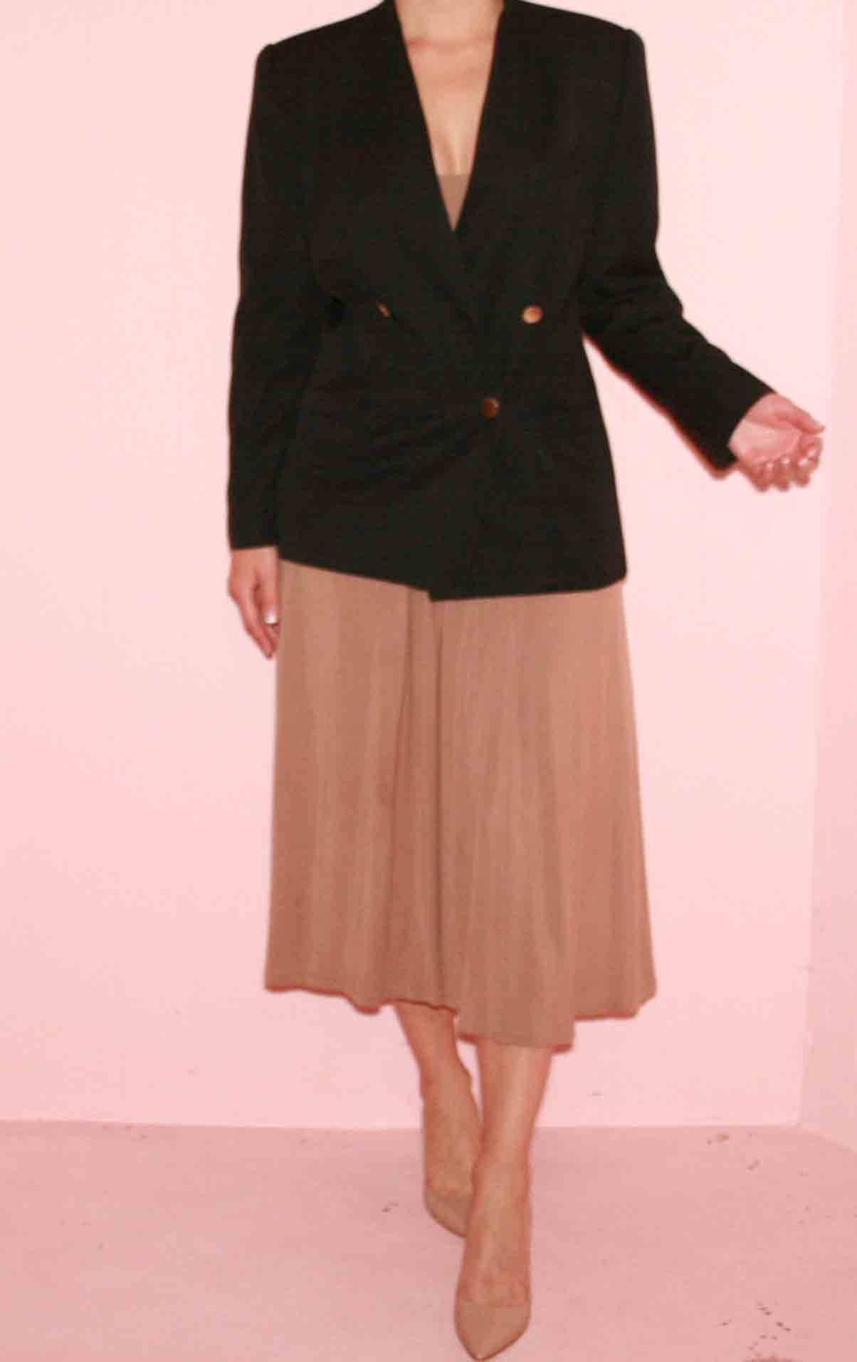 Black Blazer with Gold Detail
