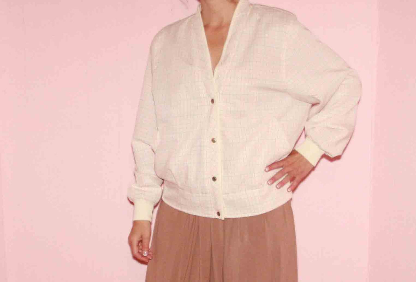 White Cross Check Jacket
