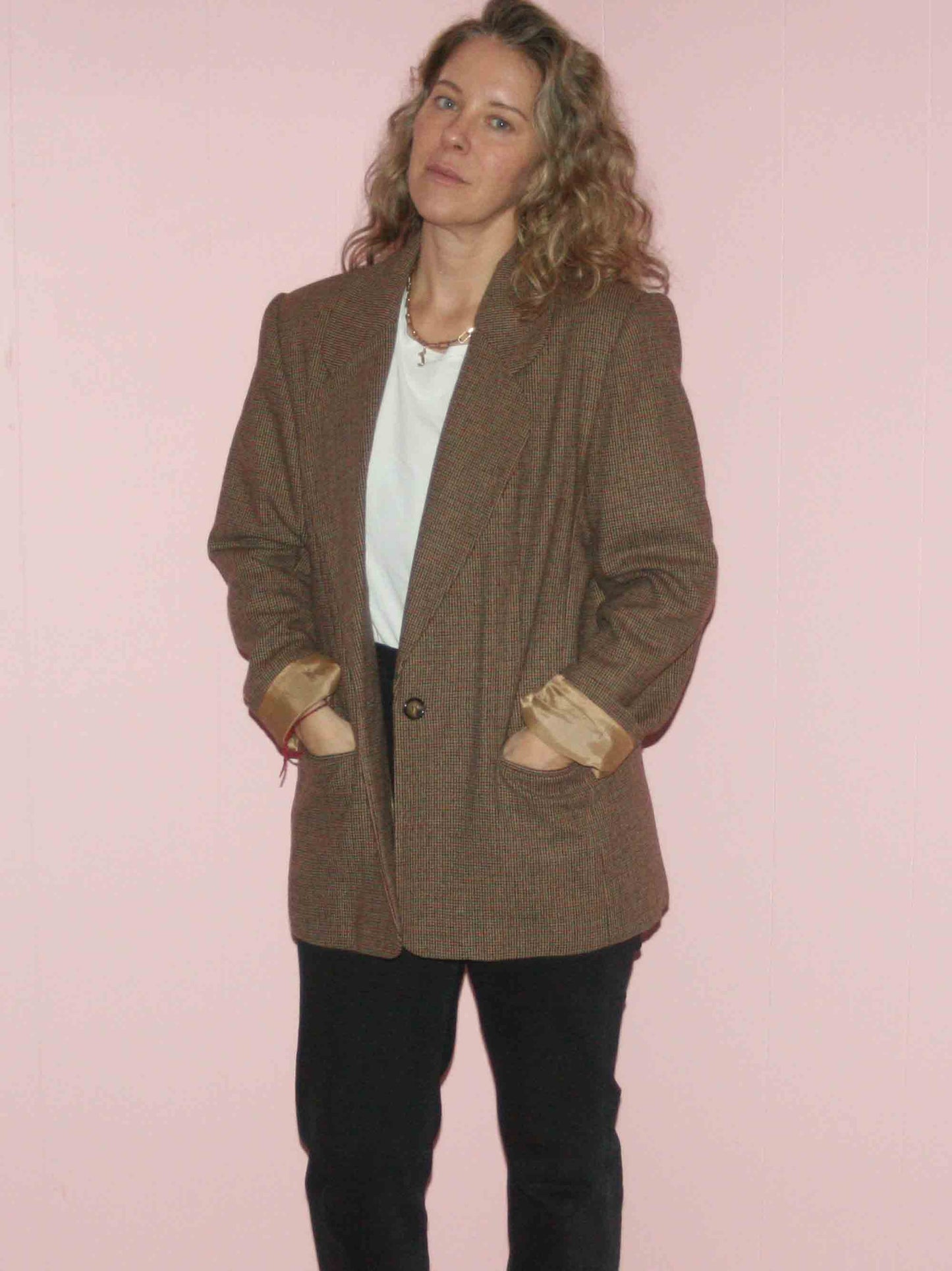 Gingham Oversized Blazer