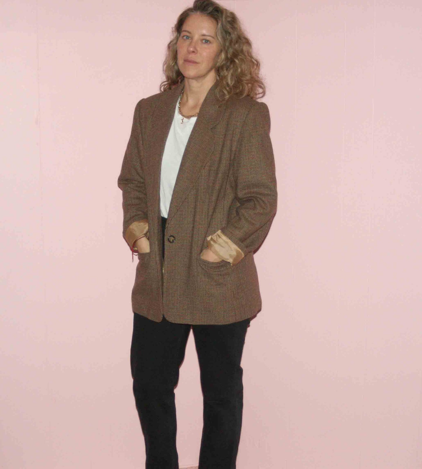 Gingham Oversized Blazer