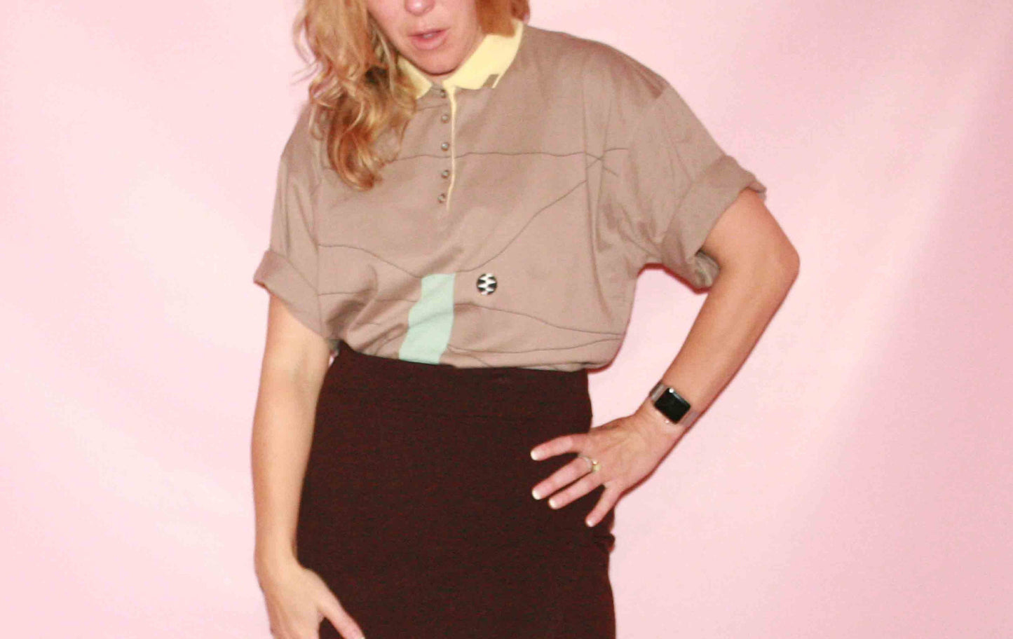 Graphic Beige Top