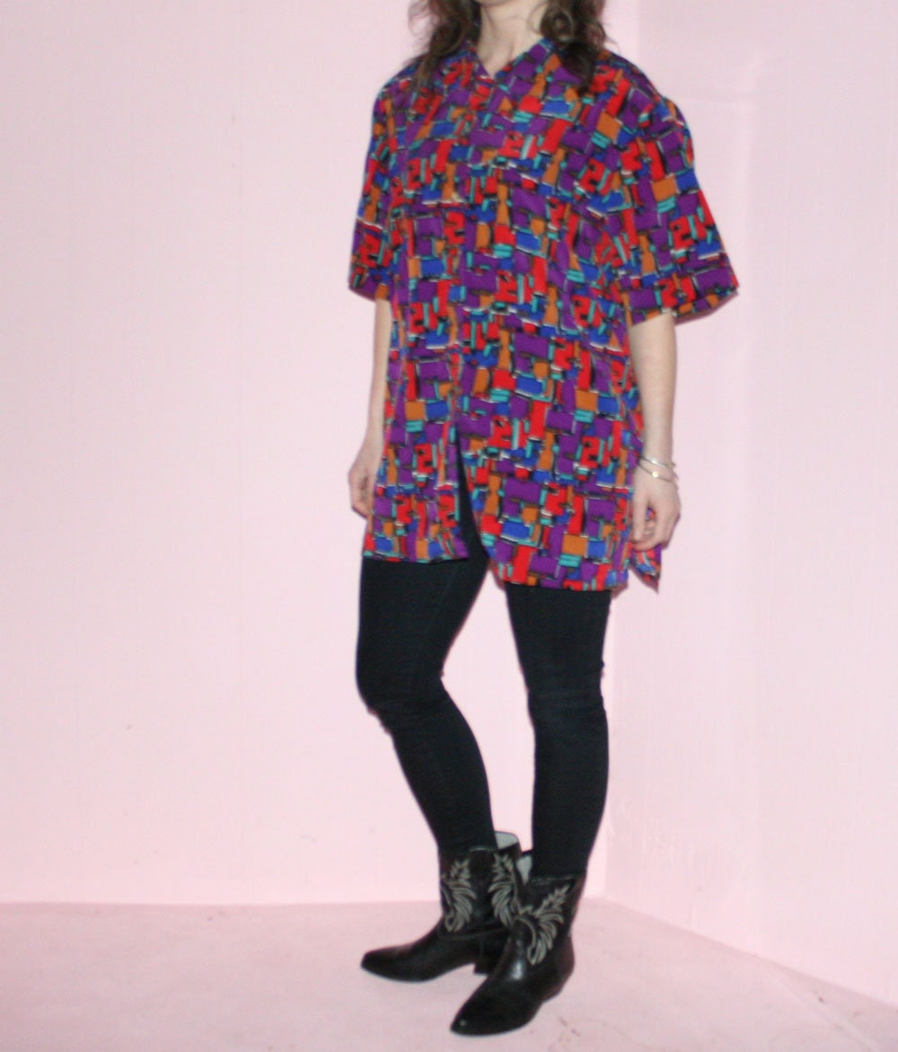 Oversized Blouse/Patterned/