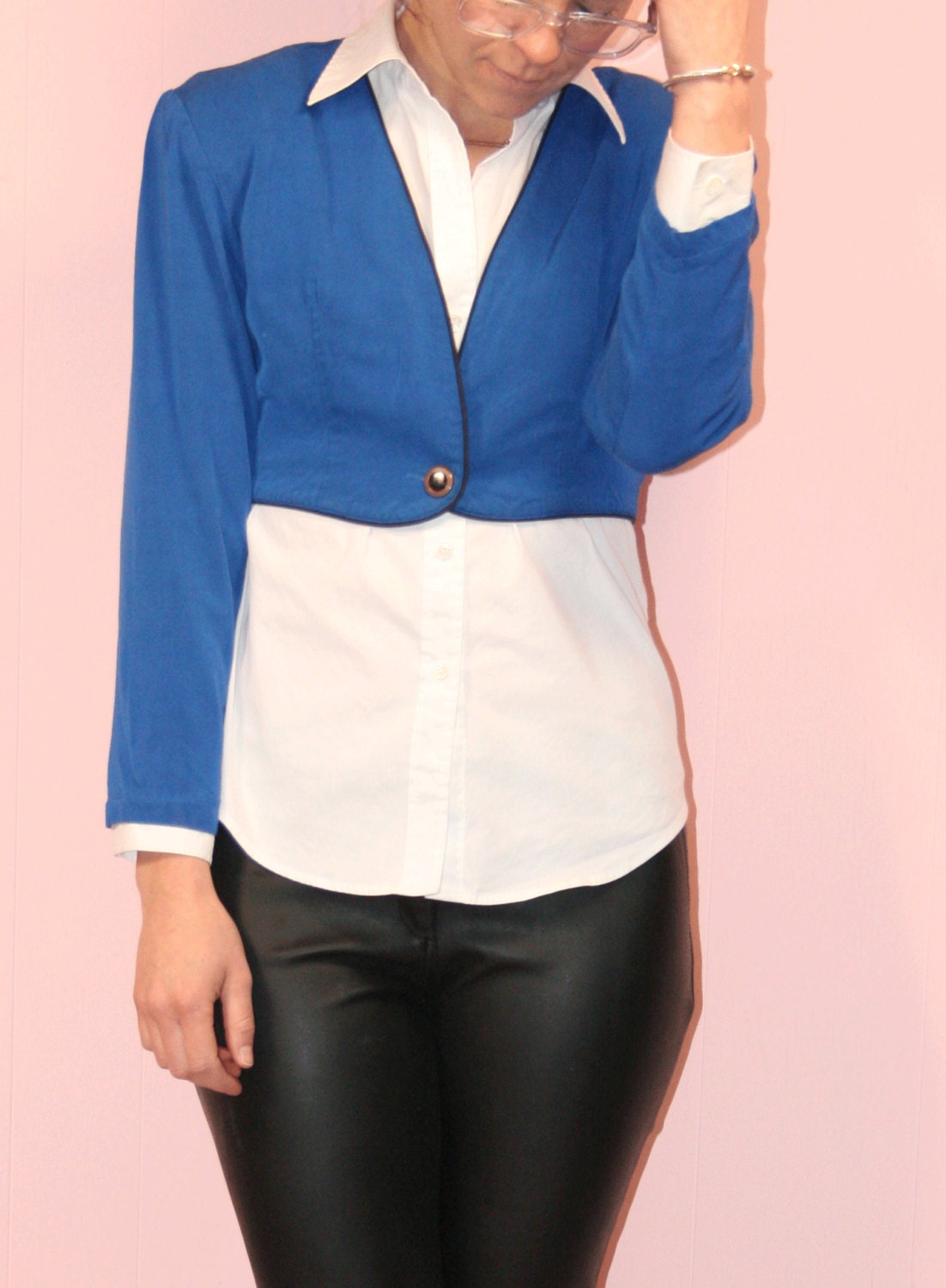 Cropped Coat/ Shrunken Jacket/LA BELLE/ Small
