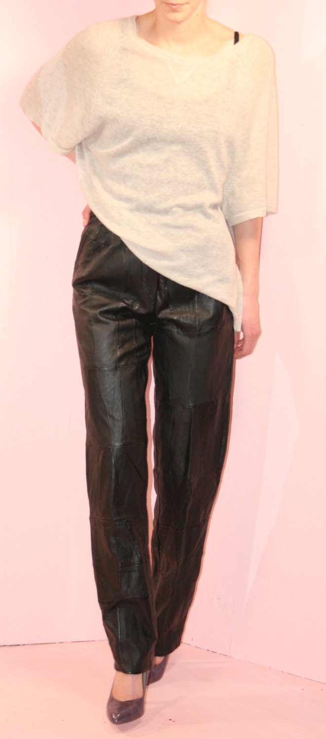 Leather Pants/ BLACK/ Made in Turkey/ SZ 38