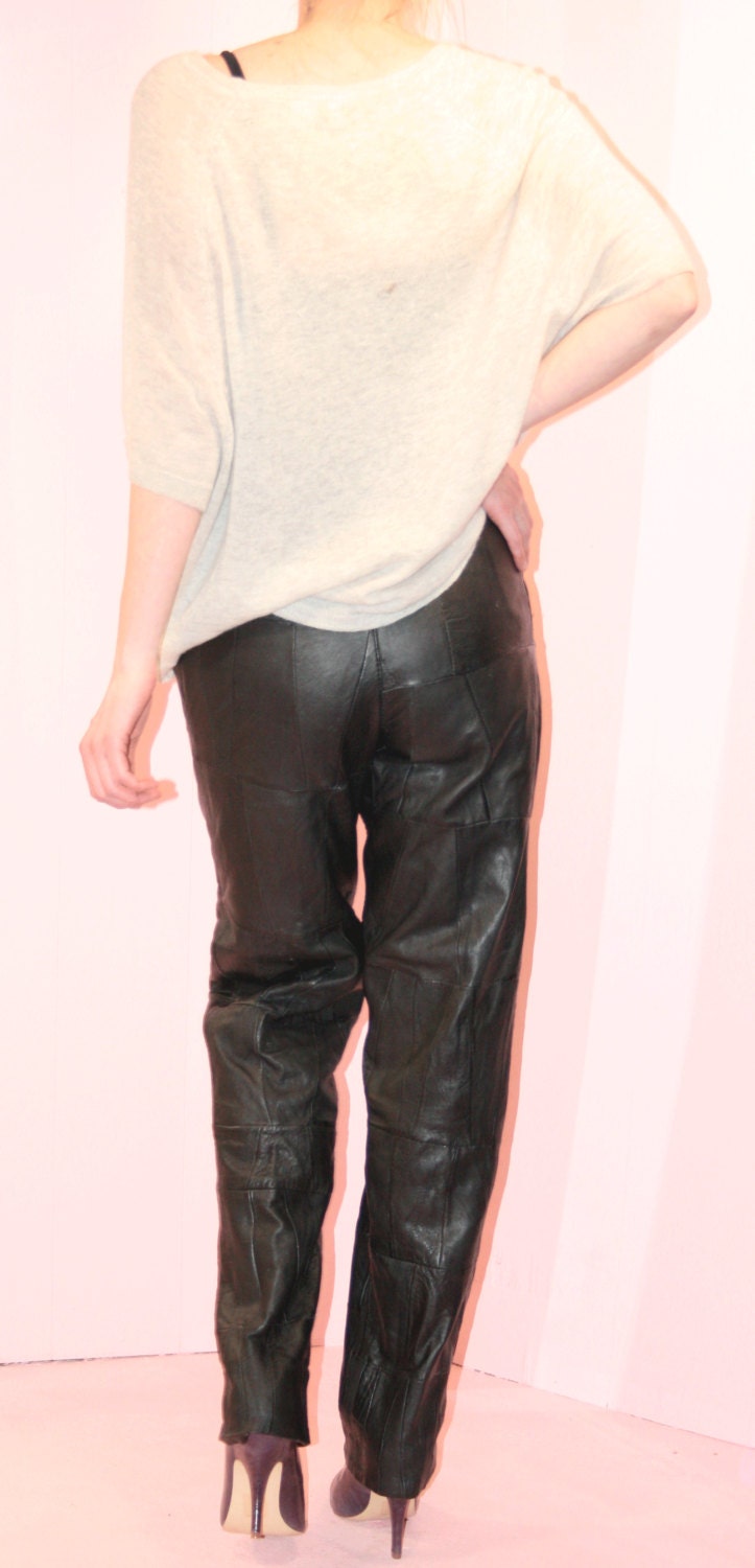 Leather Pants/ BLACK/ Made in Turkey/ SZ 38