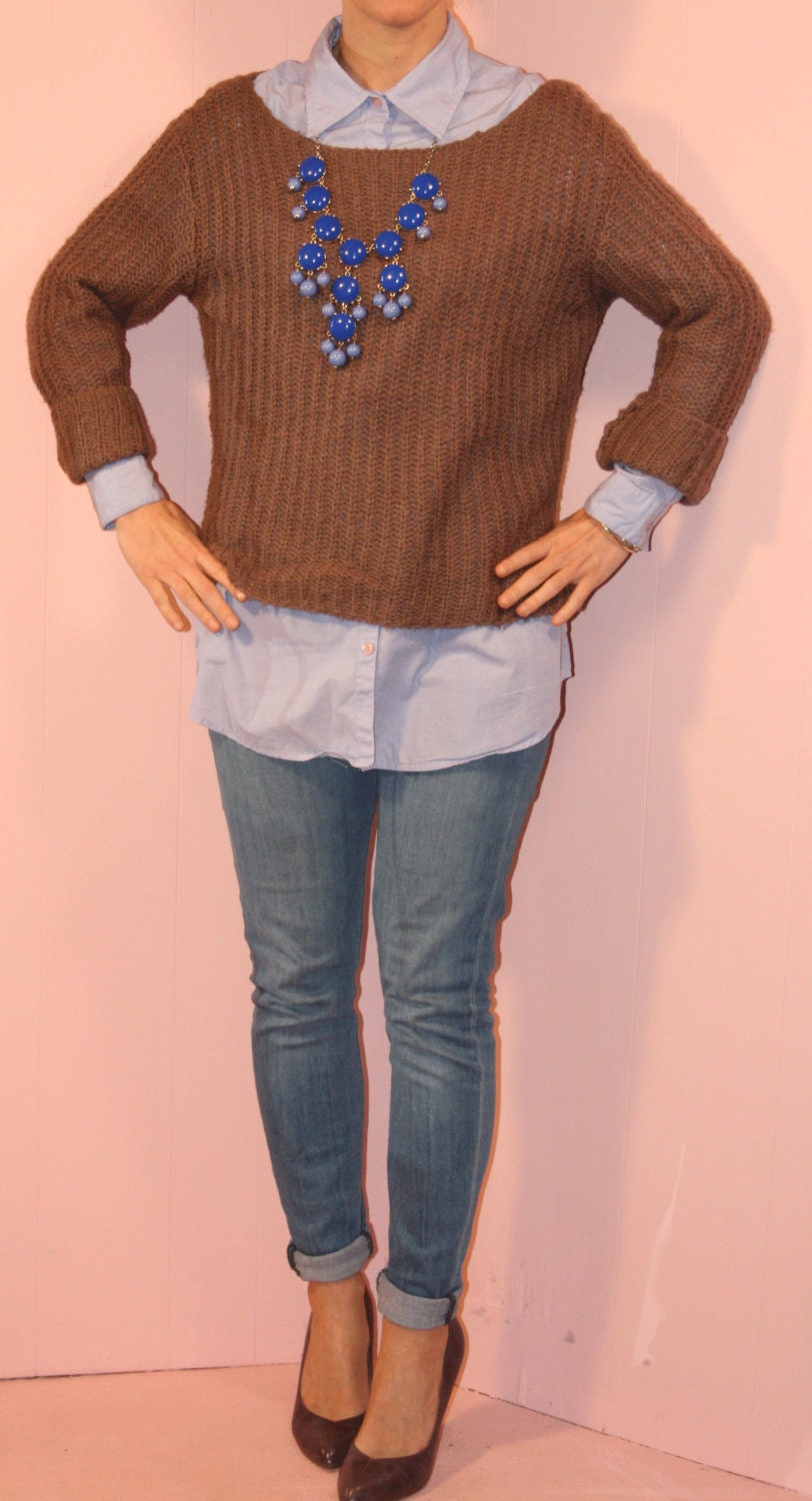 Oxford Blouse/Oversized/Purple/Large