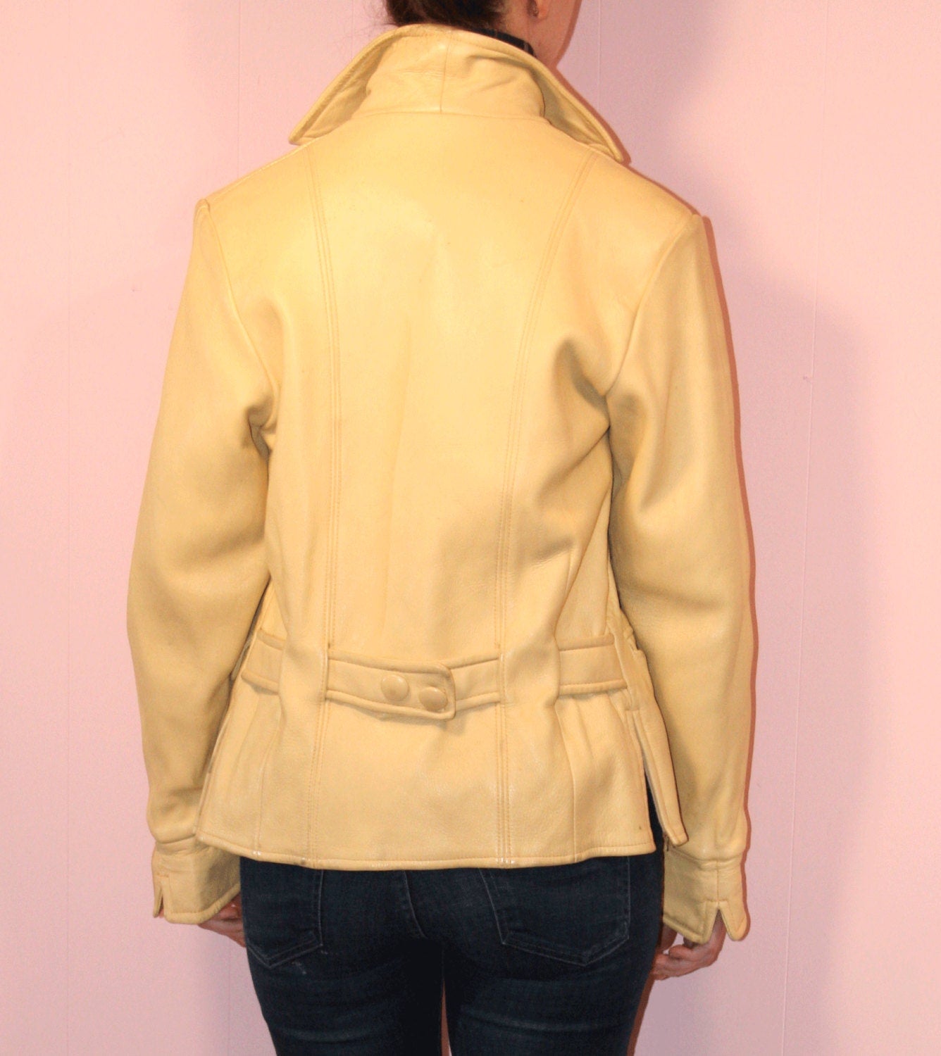 Leather Jacket/Creme/Berlin/Small
