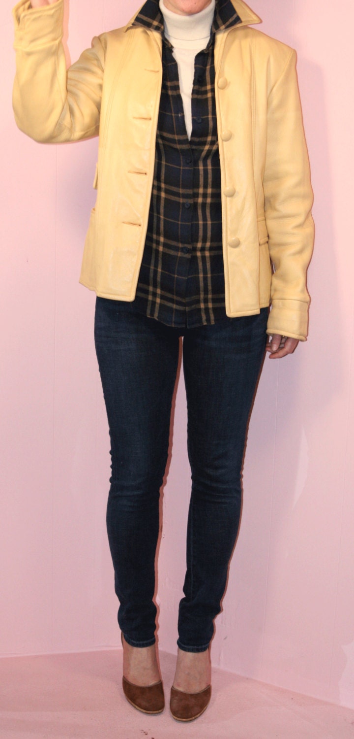 Leather Jacket/Creme/Berlin/Small
