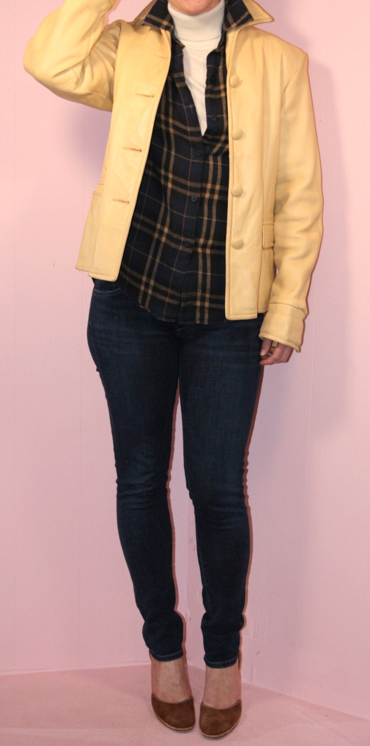 Leather Jacket/Creme/Berlin/Small