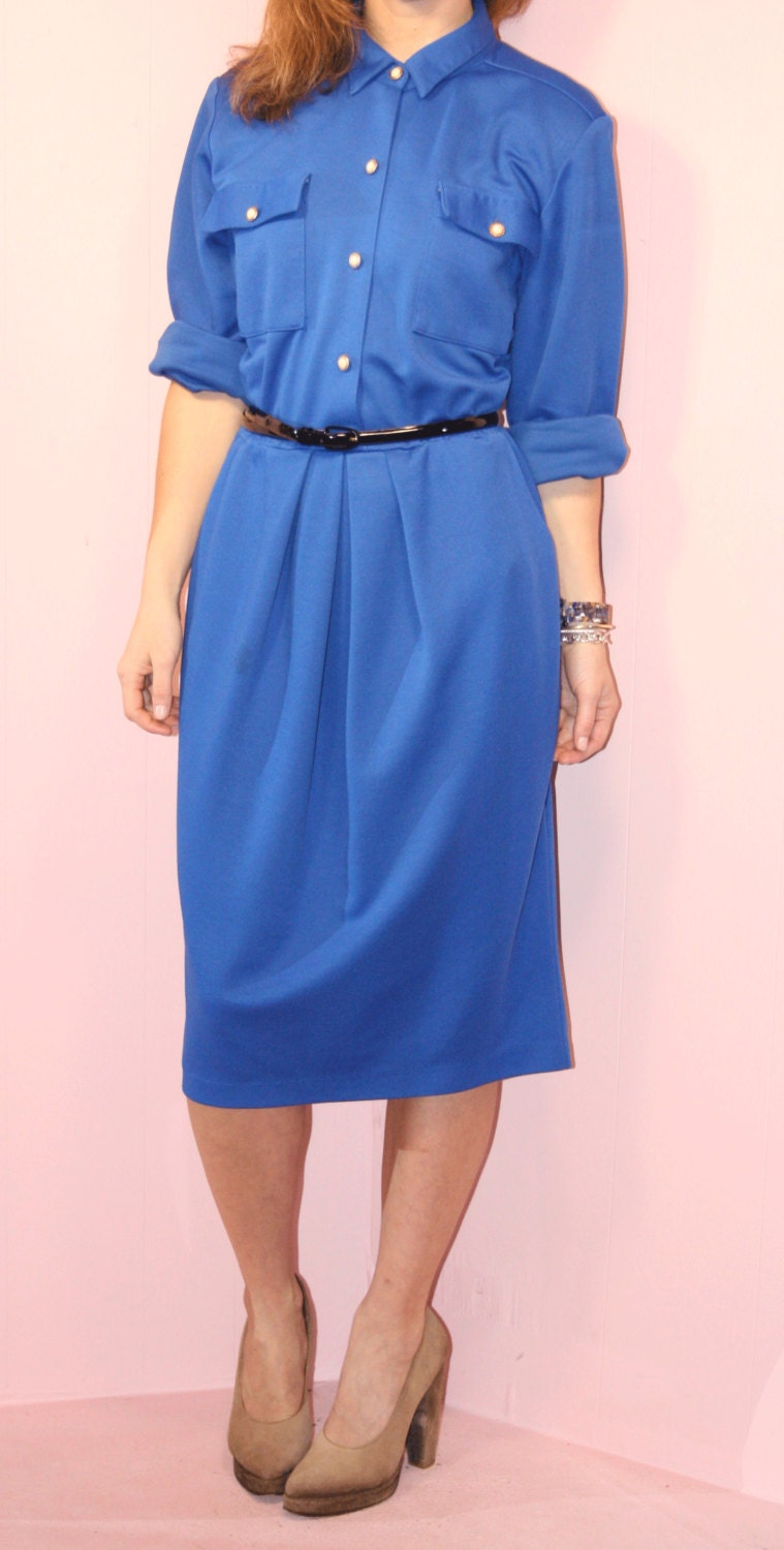 Midi Dress/ Blue/ Rebecca Stuart/Large