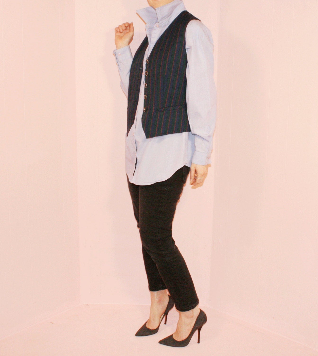 Striped Vest/ Pendleton/ 100% Wool/ SZ 6