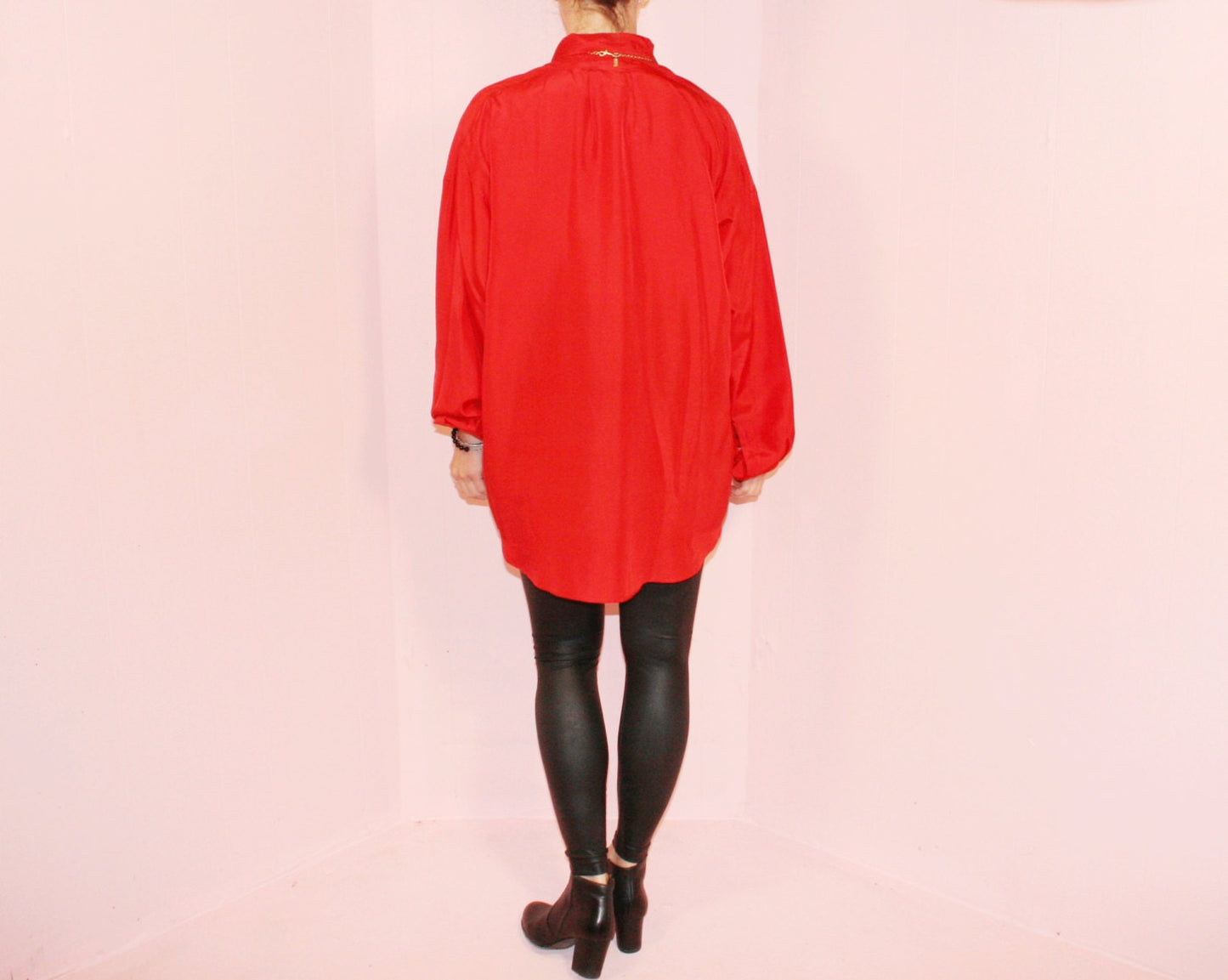 Silk Blouse/ Oversized/ Size Large