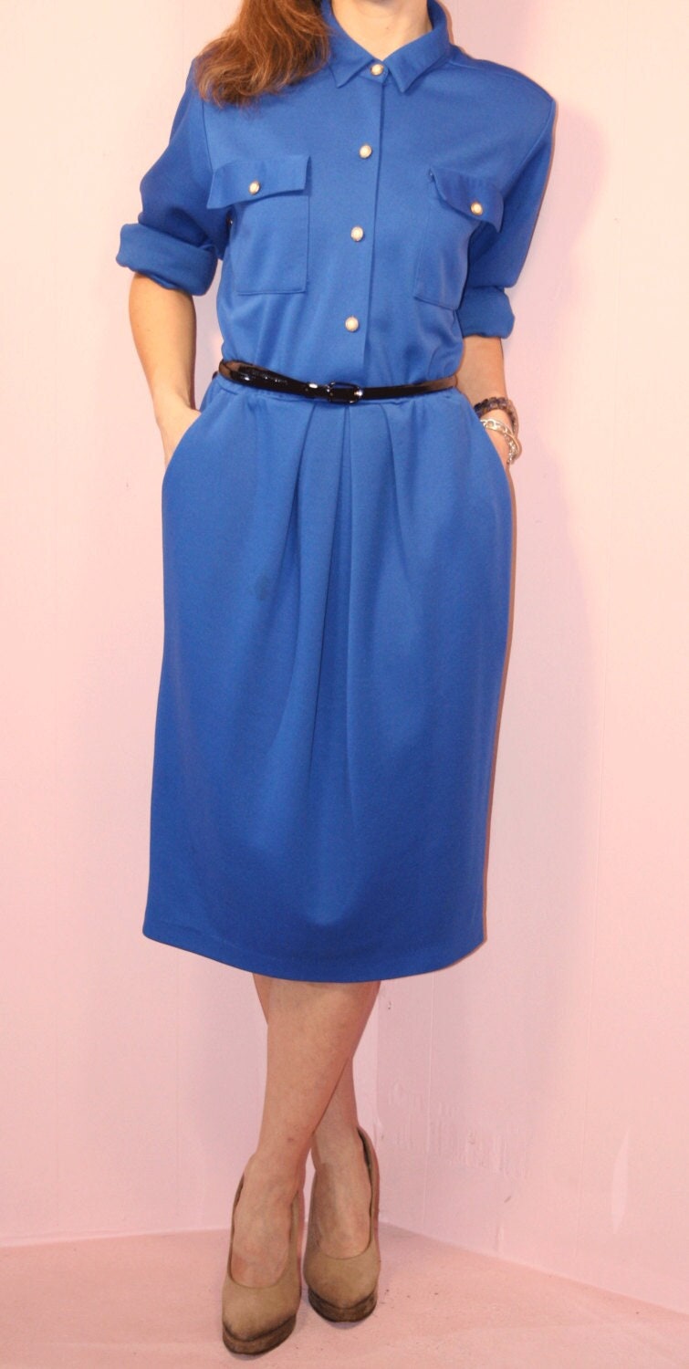 Midi Dress/ Blue/ Rebecca Stuart/Large