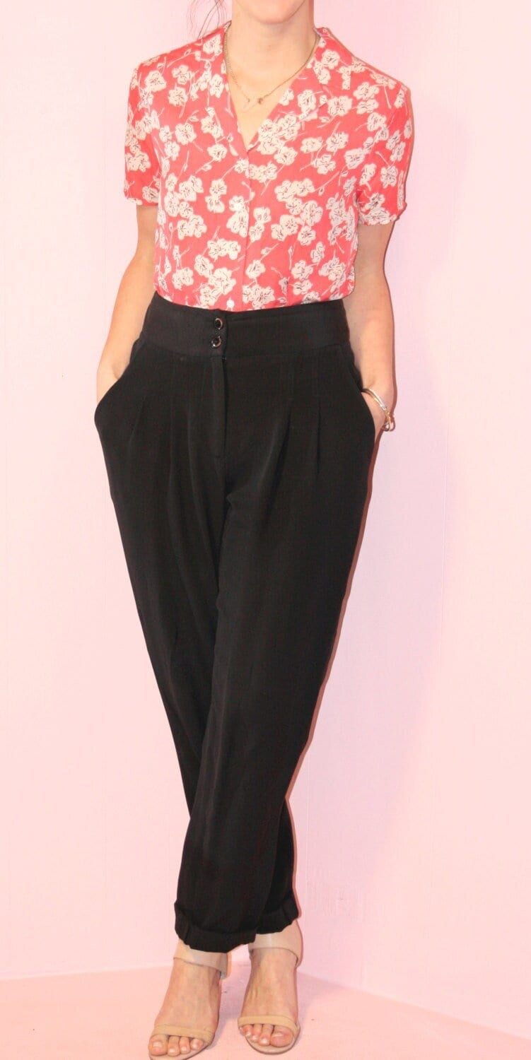 Silk Suit/ Floral Blouse/ Charter Club/ Size 10