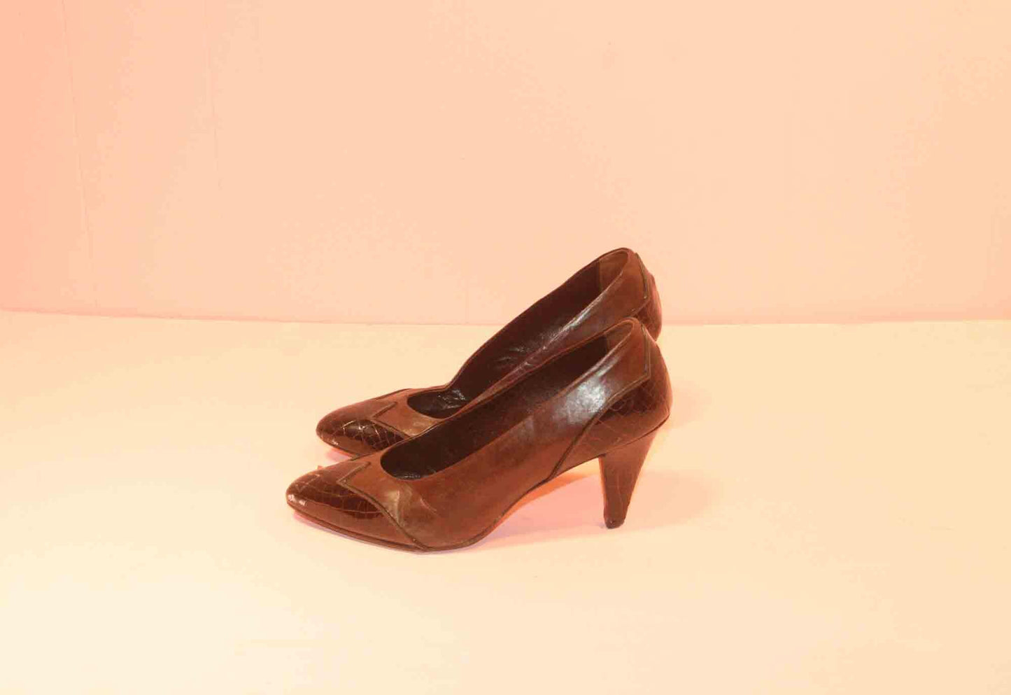 Leather Heels, Brown