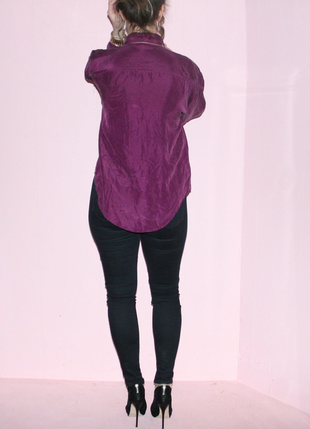 Oversized Blouse/Silk/ Jonathan Martin/ Medium