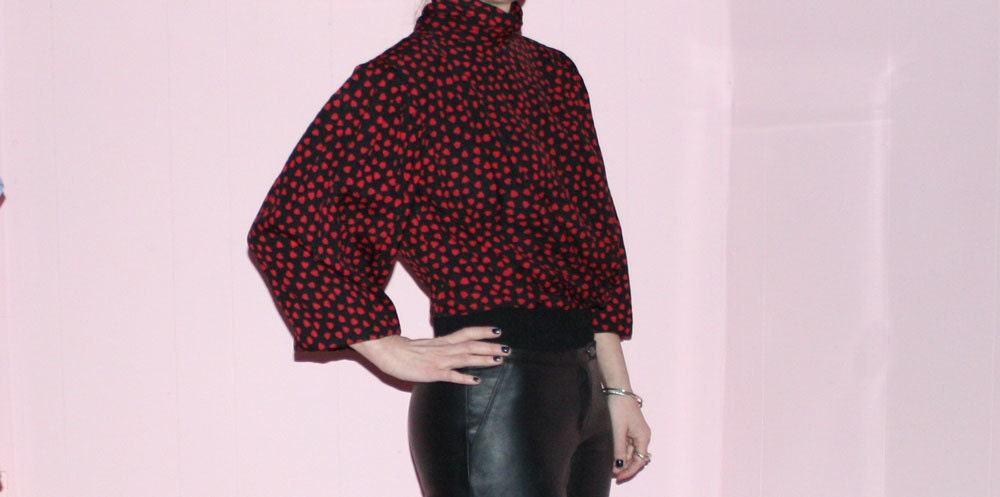 Queen of Hearts Dress/ HEARTS/ Silk dress/ Two Piece/ Large