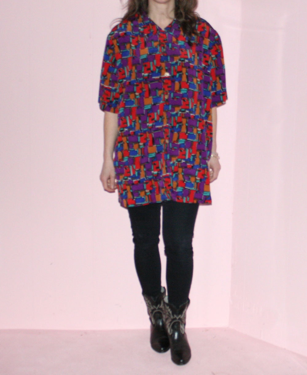 Oversized Blouse/Patterned/