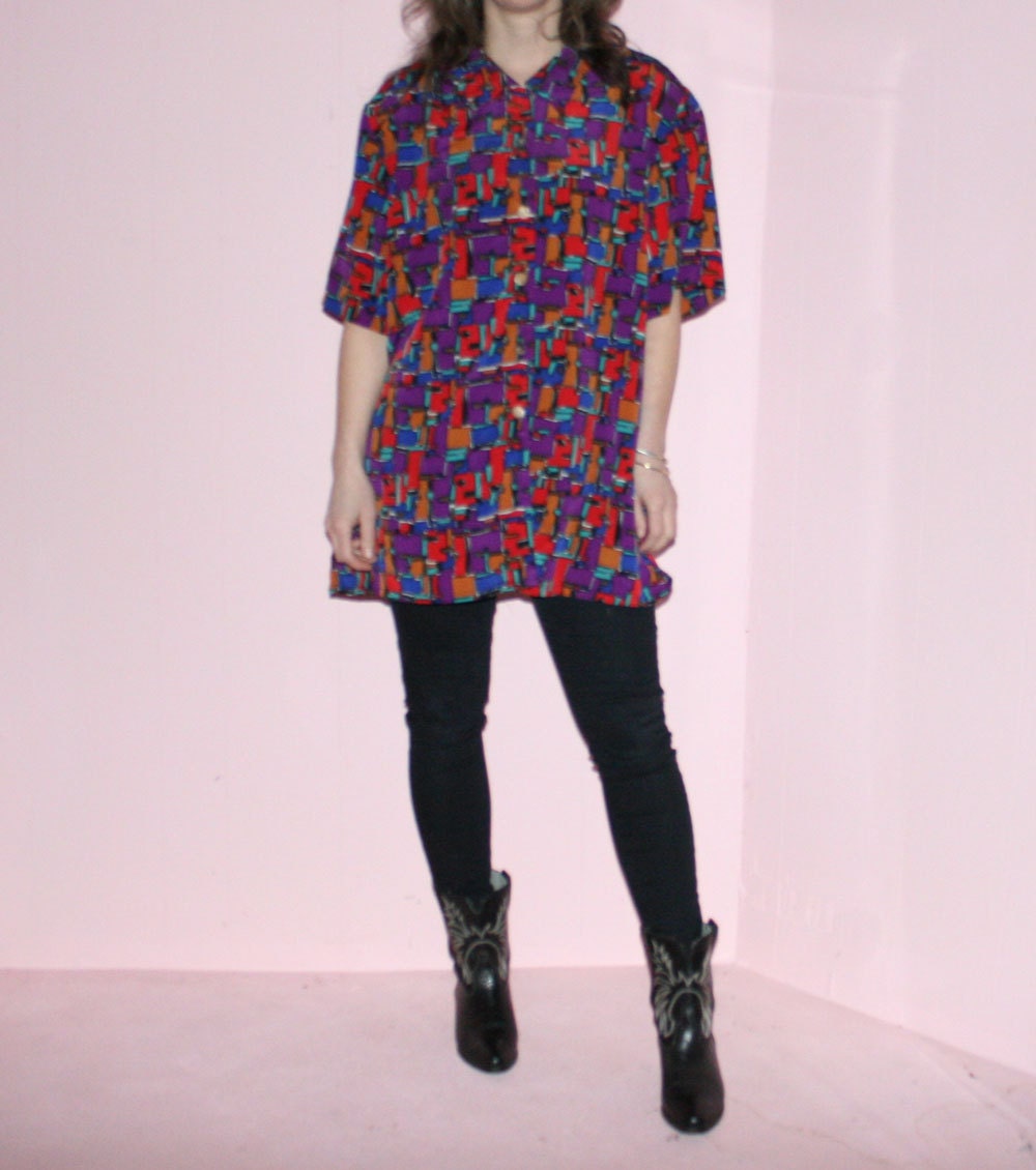 Oversized Blouse/Patterned/