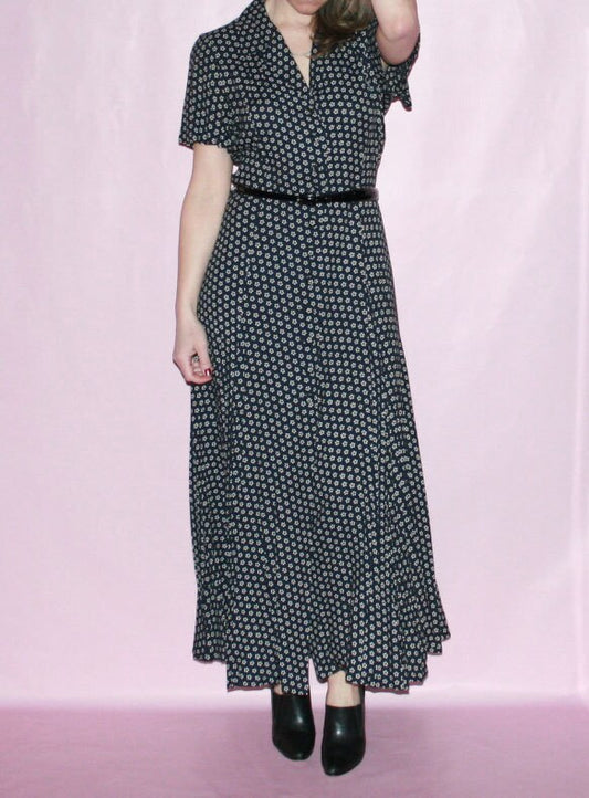 Grunge Floral Maxi Dress