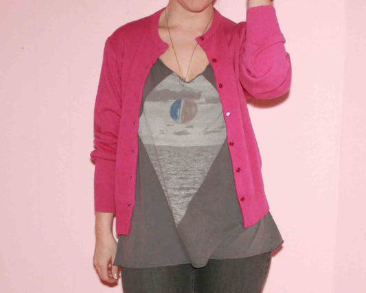 Vintage Pink Cardigan Sweater