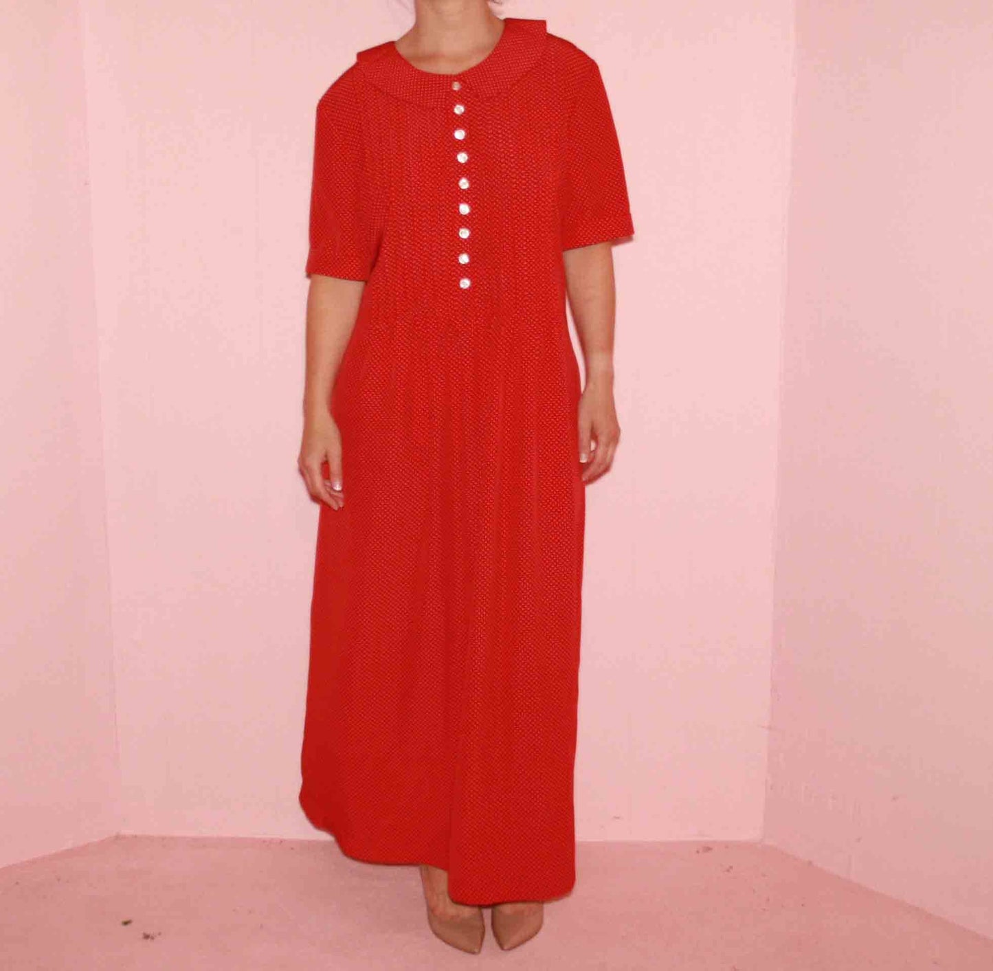 PolkaDot Red Maxi Dress