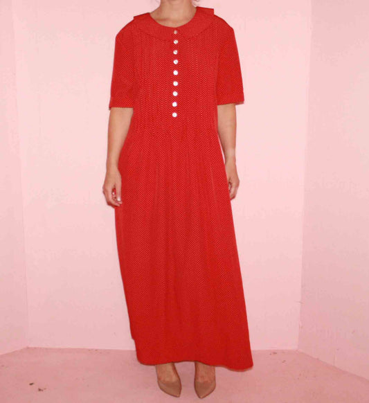 PolkaDot Red Maxi Dress
