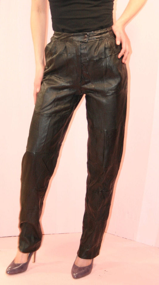 Leather Pants/ BLACK/ Made in Turkey/ SZ 38
