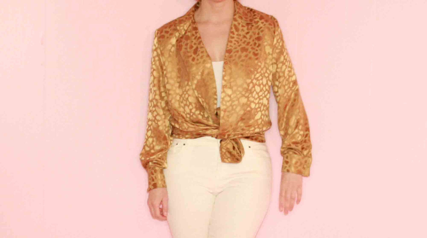 Gold Silk Blouse