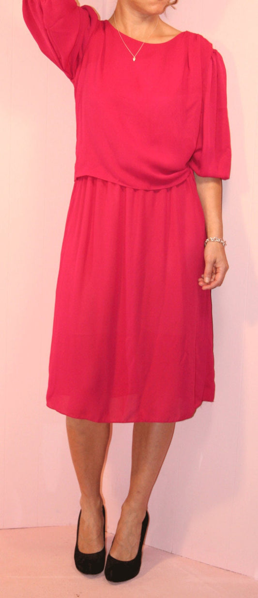 Pink Dress/ Midi Dress/ Jenny/ M/L