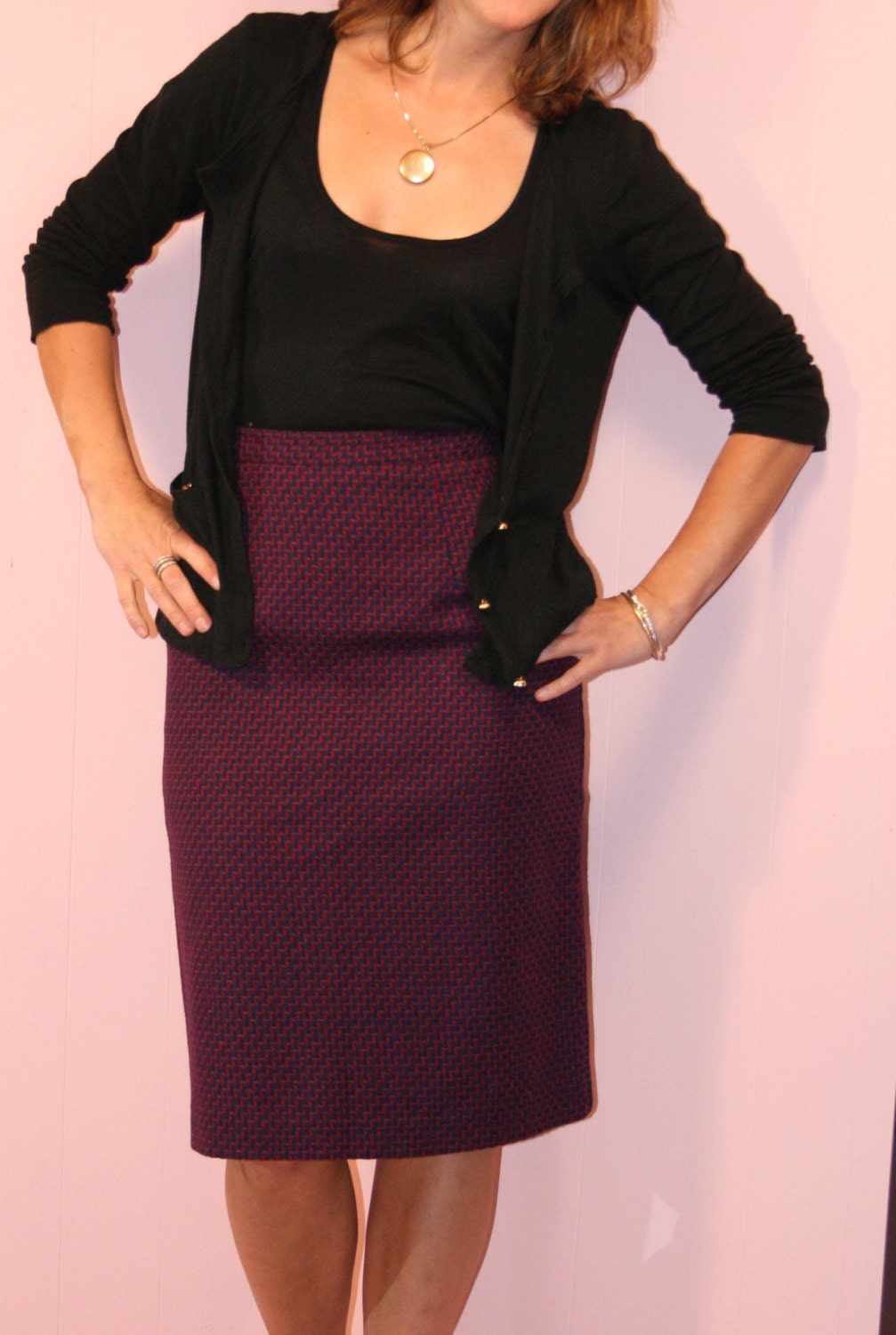 Pencil Skirt/PLUM/Briggs/Size 6