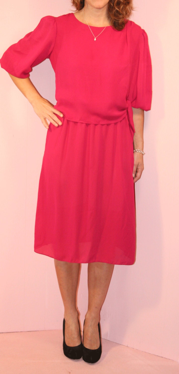 Pink Dress/ Midi Dress/ Jenny/ M/L
