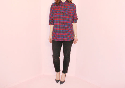 Flannel/Plaid Blouse/Lizport/Large