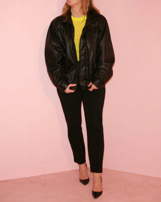 Oversized Leather Coat