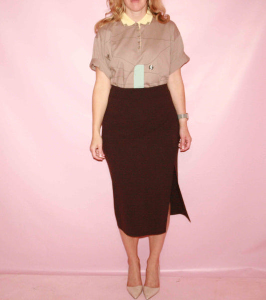 Graphic Beige Top