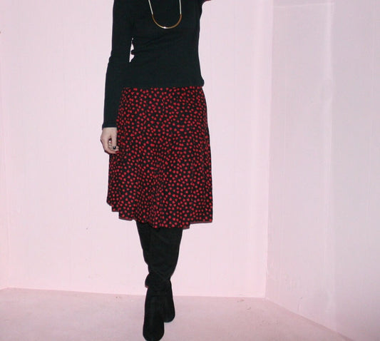 Queen of Hearts Dress/ HEARTS/ Silk dress/ Two Piece/ Large