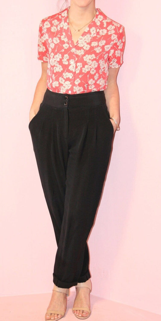 Silk Suit/ Floral Blouse/ Charter Club/ Size 10