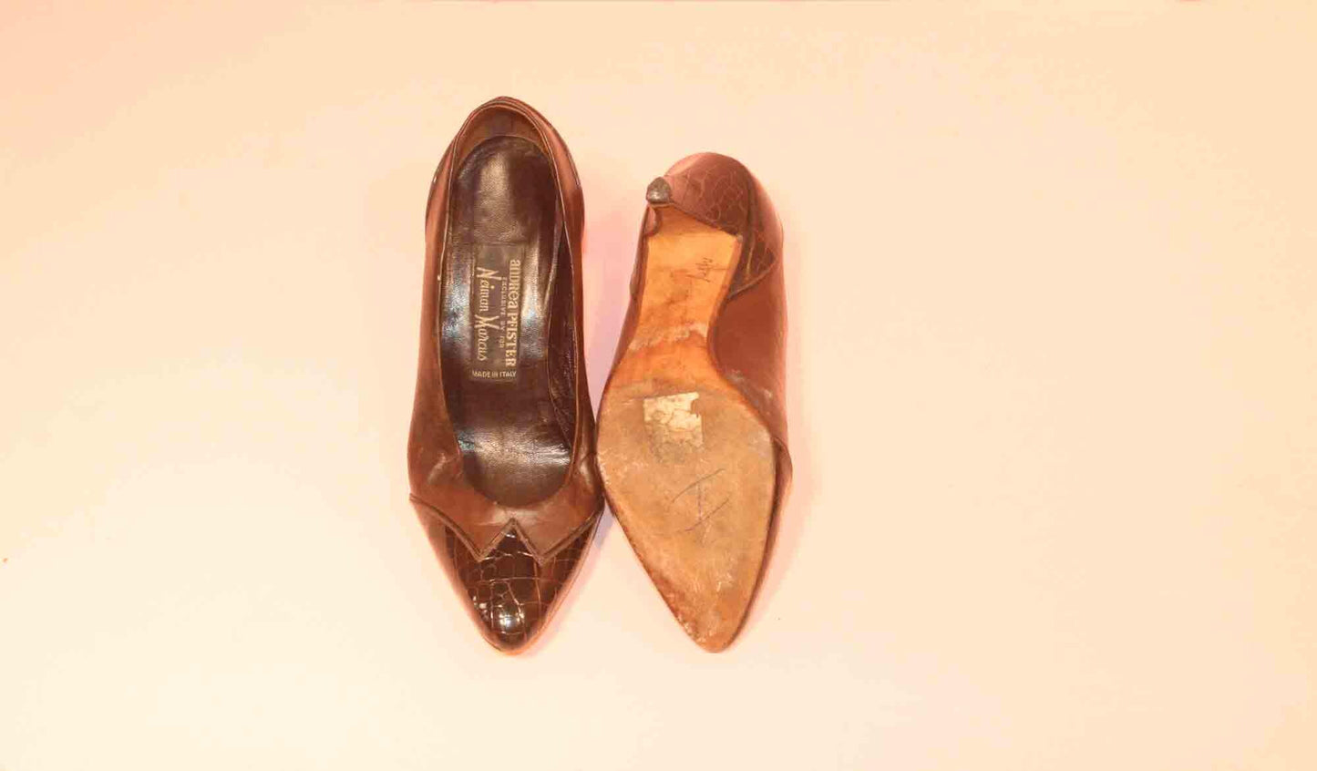 Leather Heels, Brown