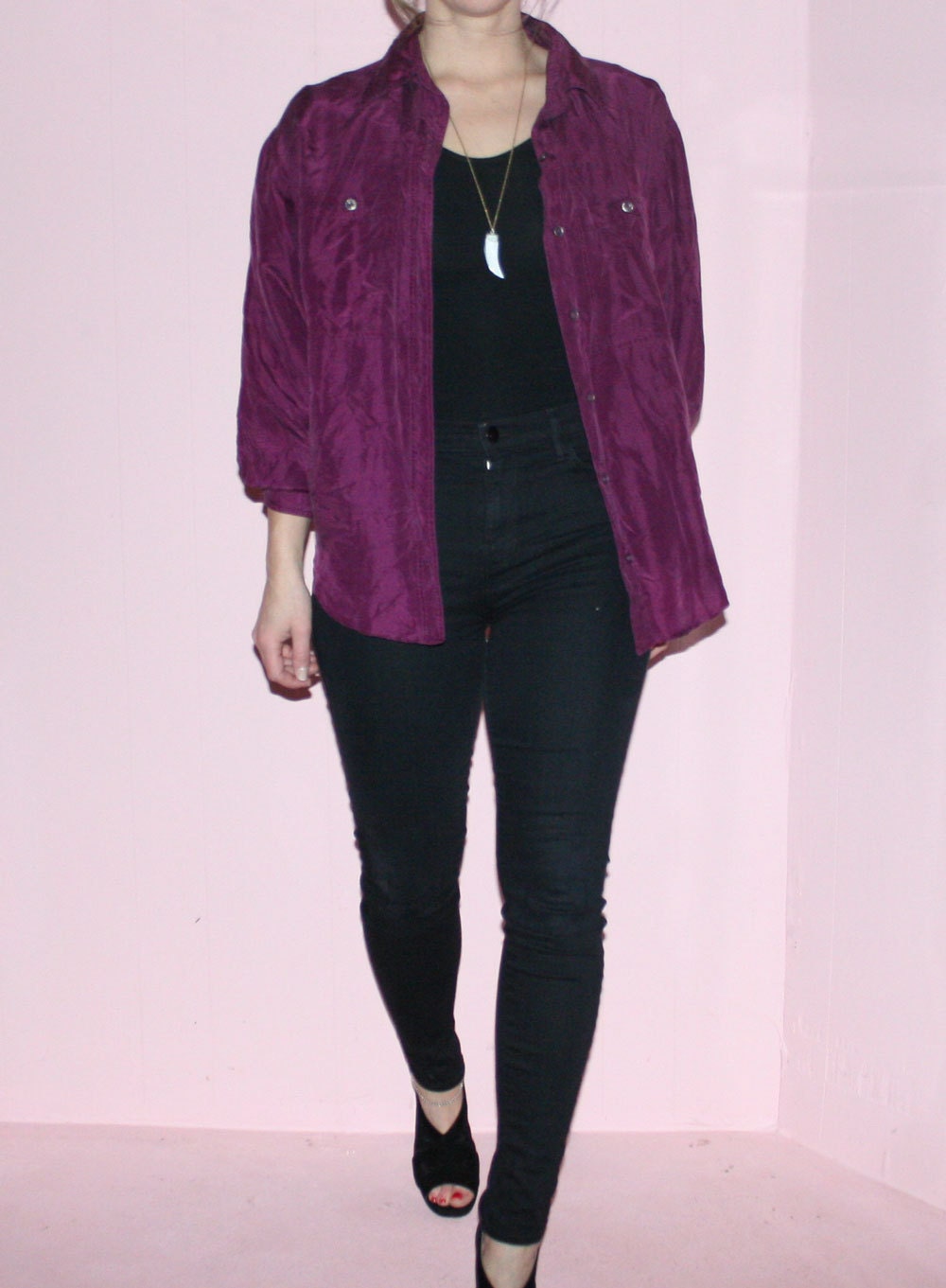 Oversized Blouse/Silk/ Jonathan Martin/ Medium