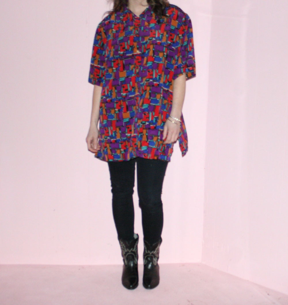 Oversized Blouse/Patterned/
