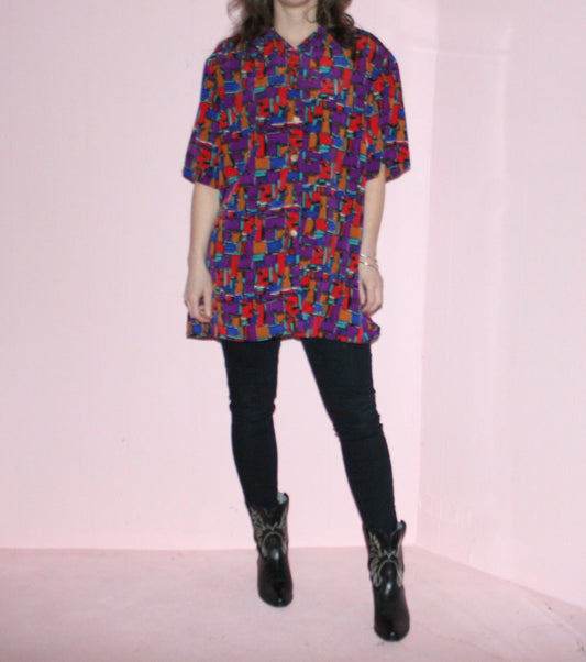Oversized Blouse/Patterned/